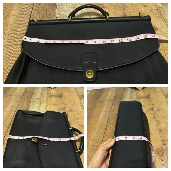 Vintage Coach Beekman 5266 Black Leather Briefcase bag - Picture 8 of 12